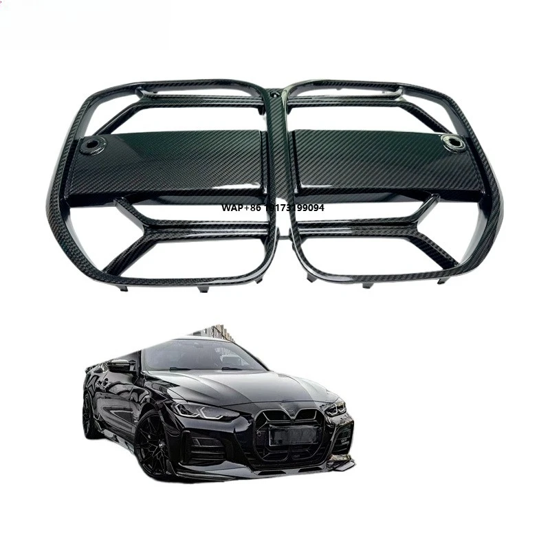 

High Glossy Csl Style Carbon Fiber 4 Series G22 Front Bumper Grille Center Frame Air Intake Grill For 4 Series G22 2020+