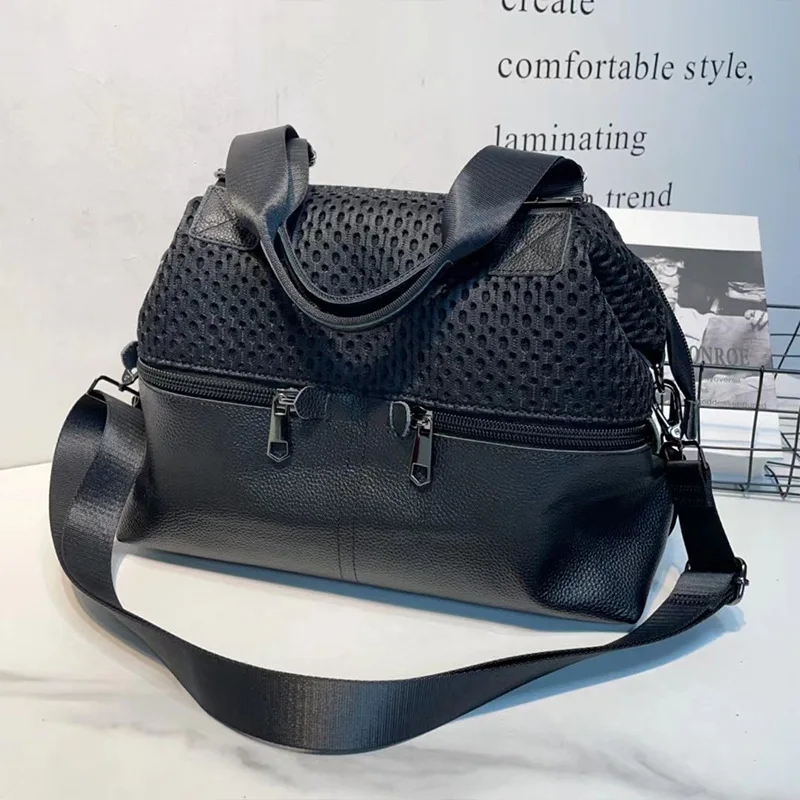 Large capacity casual women bag new shoulder bag mesh handbag lightweight commuting crossbody bag