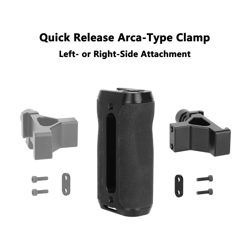 CAMVATE Quick Release Camera Side Handle with Arca-Type Clamp Connector and Cold Shoe Mount for Camera Cage DIY Accessories