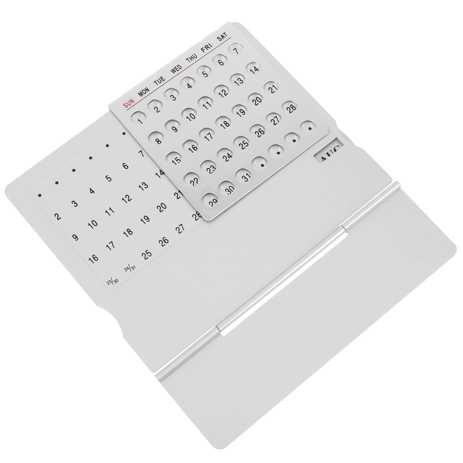 

Ultra-Thin Metal Desk Perpetual Date Display For Office Home Decor Tabletop Stand Desktop Organizer Mini Household