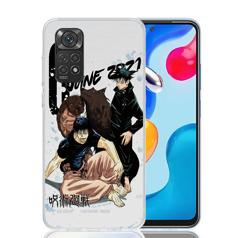 JujuKaisen Fushiguro Toji Phone Case For Xiaomi Redmi Note 13 12S 12 11S 11E 11 Pro Plus 11T 10S 10 9S 9 + 8T 8 7 Art Pattern Co