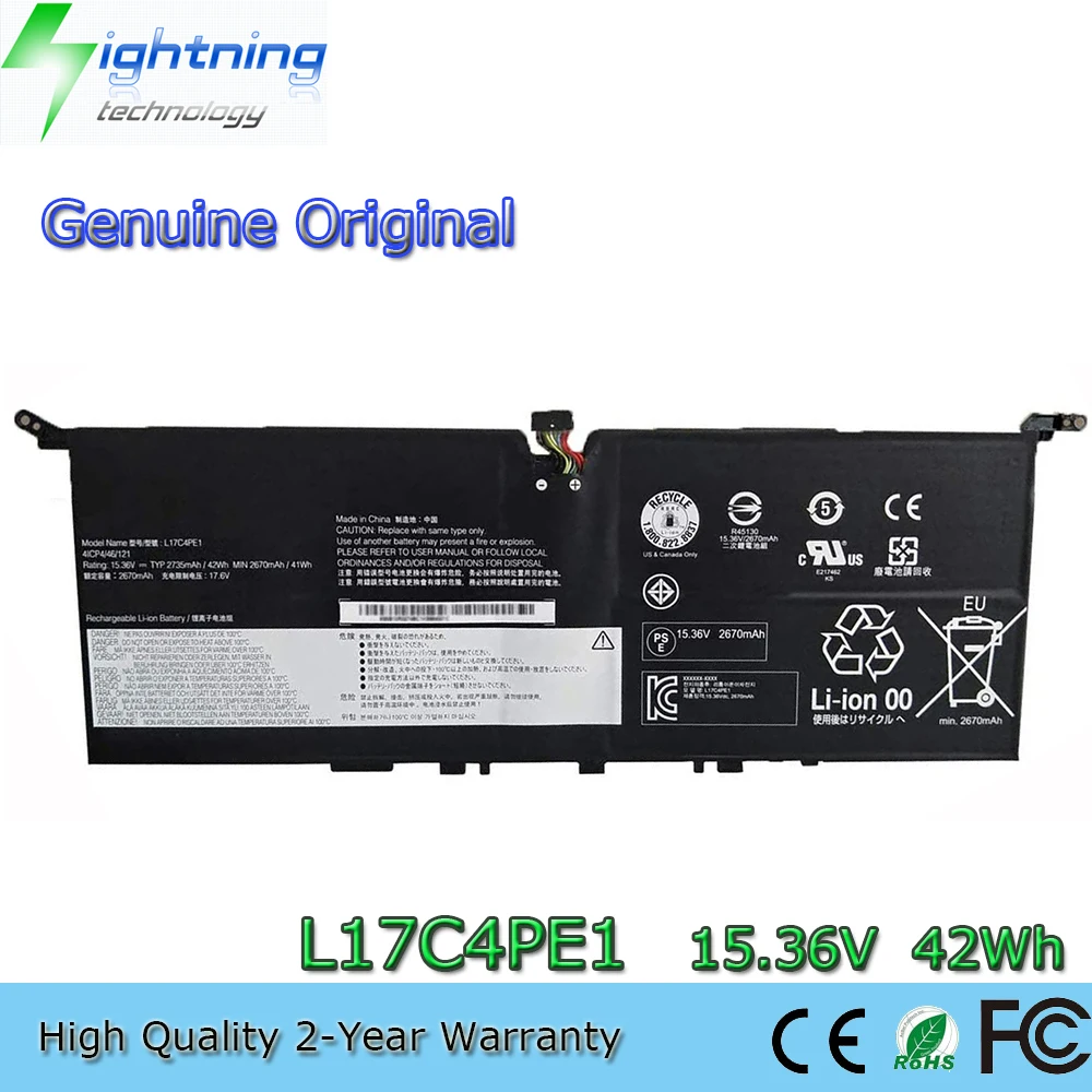 New Genuine Original L17C4PE1 15.36V 42Wh Laptop Battery for Lenovo IdeaPad 730S-13IWL Yoga S730-13IWL 5B10R32748 928QA232H