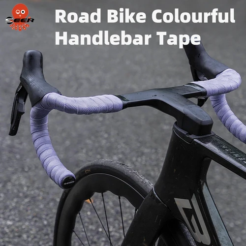 Imagen 2 del producto Cinta de Manillar de Bicicleta Ultraligera SEER, Cinta de Manillar de Ciclismo Antideslizante y Absorbente de Impactos de EVA, Cinta de Manillar para Bicicleta de Carretera