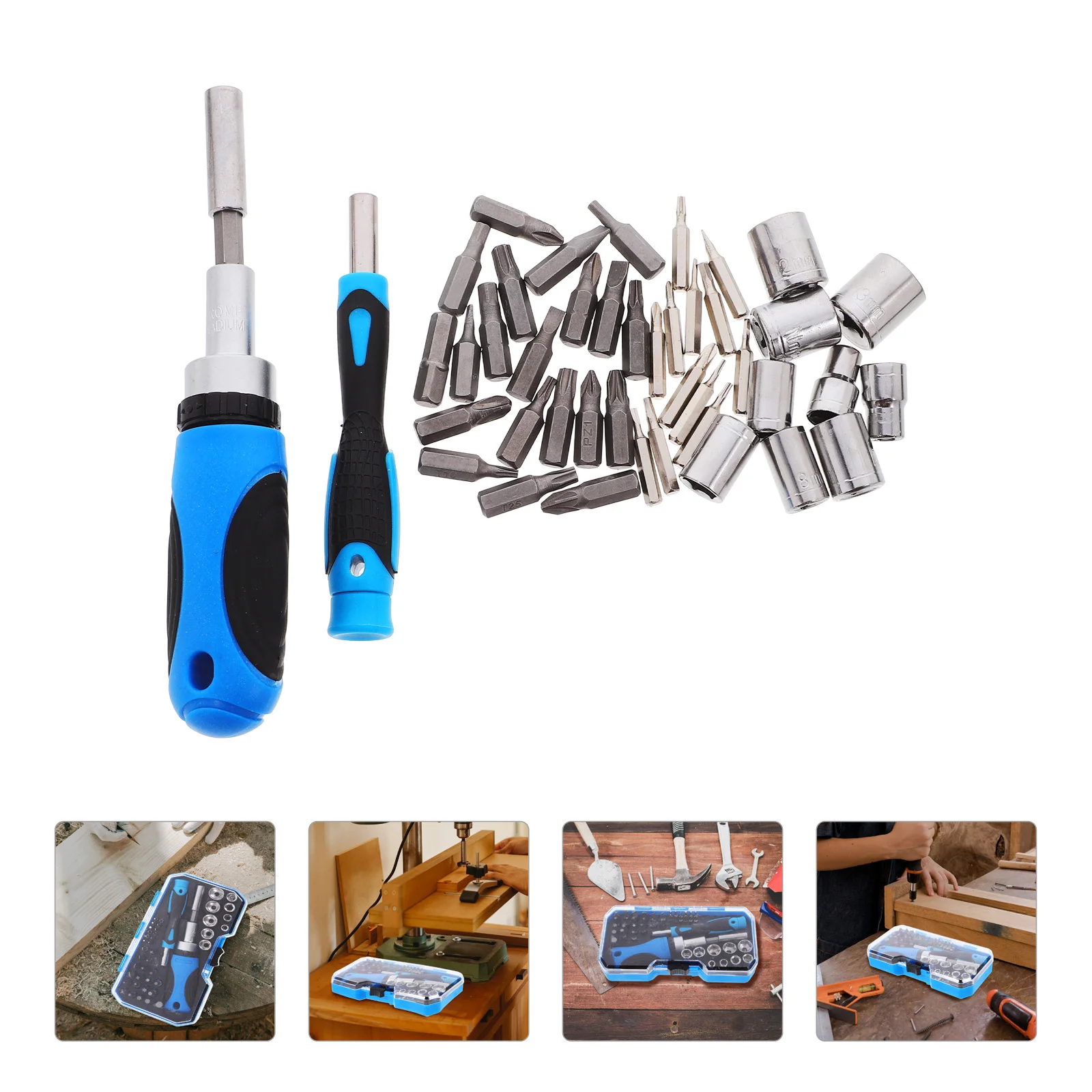

44pcs Ratchet Screwdriver Set Socket Wrench Kit Multifunction Bit Socket Tool For Home Automotive Electronics Repair Garage