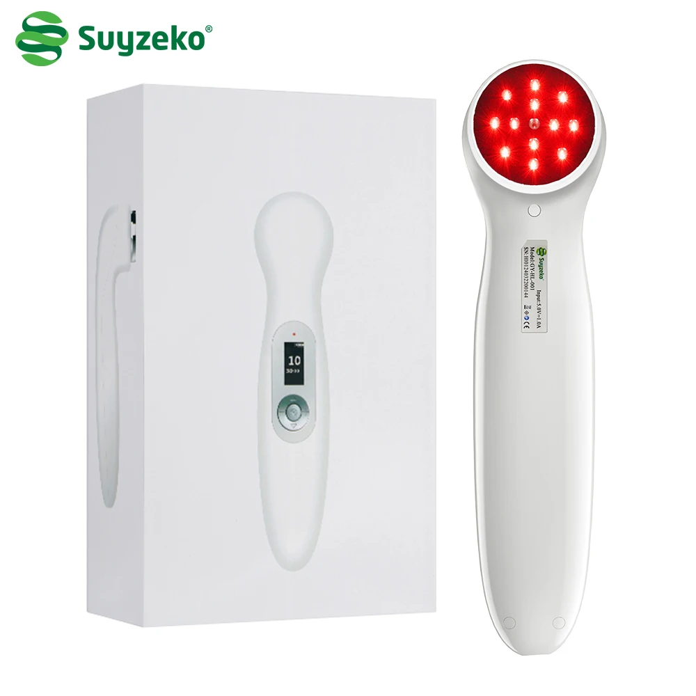 Suyzeko Cold Laser Red Light Therapy Device Handheld Low Level Laser Treatment Machine for Muscle Body Back Shoulder Knee Pain