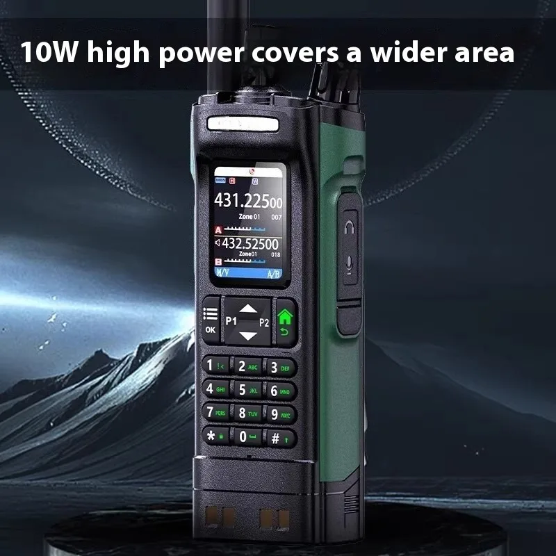 10W GPS Wireless Frequency Copy Dual Mode Dual Time Slot Type-C Charger Update Walkie Talkie DM-32 DMR Black UV-32