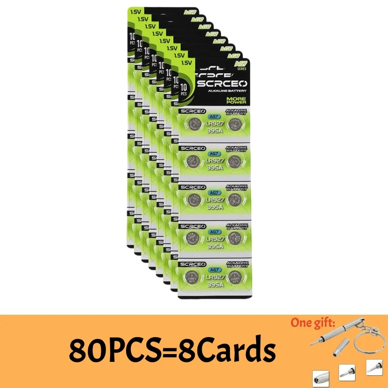 10-200PCS AG7 SR927SW 395 Knoopcelbatterij LR927 LR57 SR927W 399 395A Alkaline Batterijen voor Horloges Speelgoed Afstandsbediening