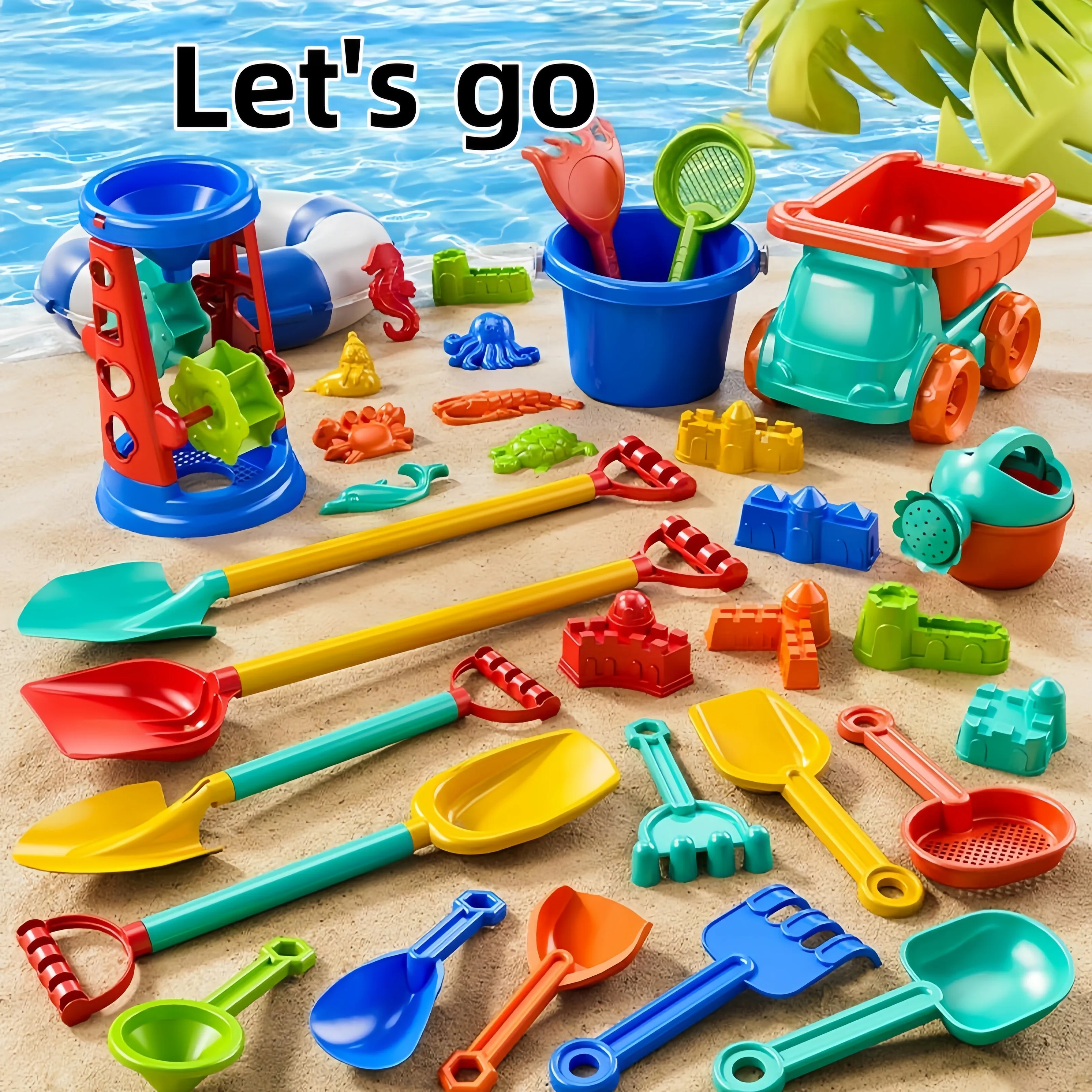 مجموعة ألعاب الشاطئ للأطفال للأولاد والبنات للعب بالرمل والثلج والماء والبستنة الخارجية وحفر التربة وحفر أبناء الشاطئ #6