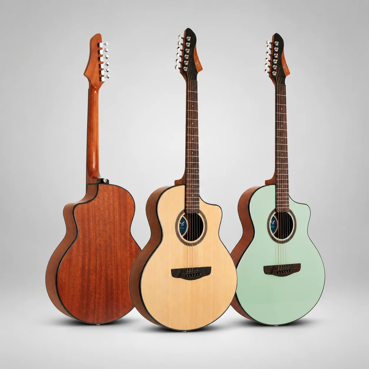 Sevillana S-P3 40 Inch Thin Body Acoustic Guitar Spruce Top Mahogany Back  Sides Special Guitar Head Folk Guitar