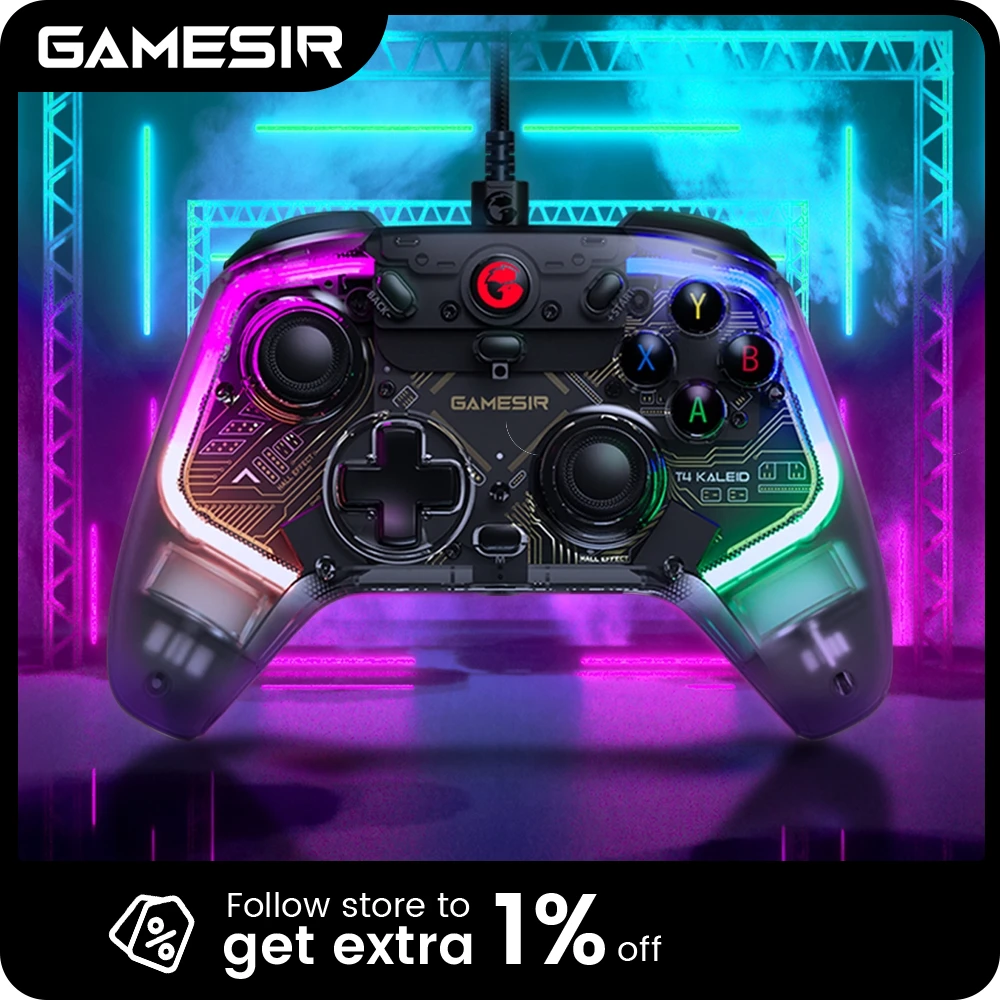 GameSir T4 Kaleid Gaming Controller Anti-drift Wired Gamepads with Hall Effect for Nintendo Switch PC Steam Android TV Box