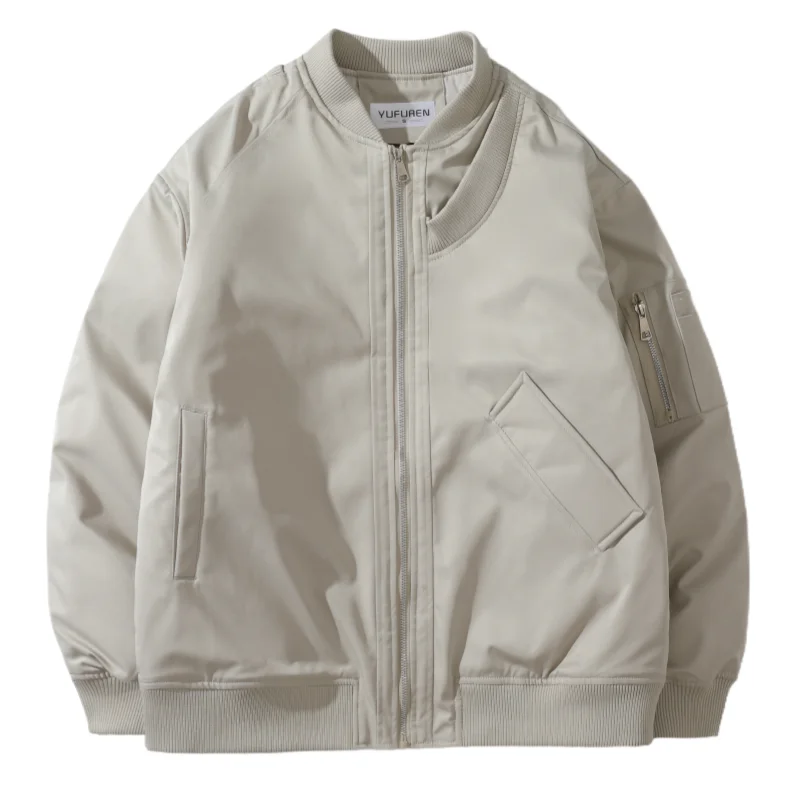 

Cycling Jacket Spring Winter Flight Jacket American Short Jacket Couple Fashion Thickened Baseball Jacket Men Cotton-padded Coat