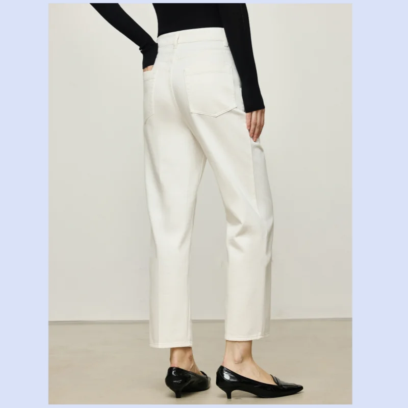 Niche Minimalist 2026 Spring Look Slim, Neat, Stitching Bird Leg Micro Cone Octagonal Jeans
