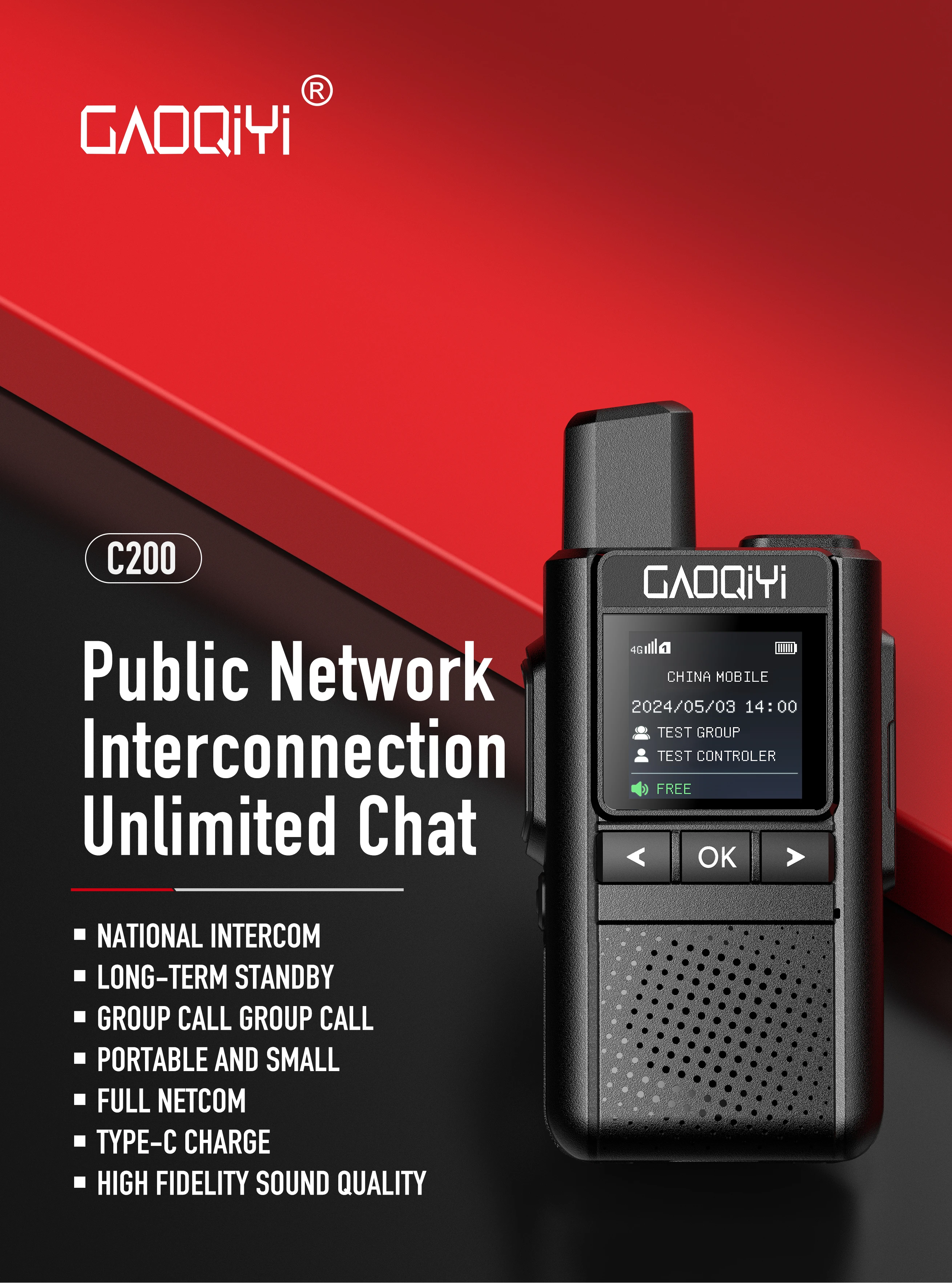 5000km Talkie Loud Voice Compact Appearance Rtos Operating Support Poc Global and Real Ptt 4g Global Walkie Talkie