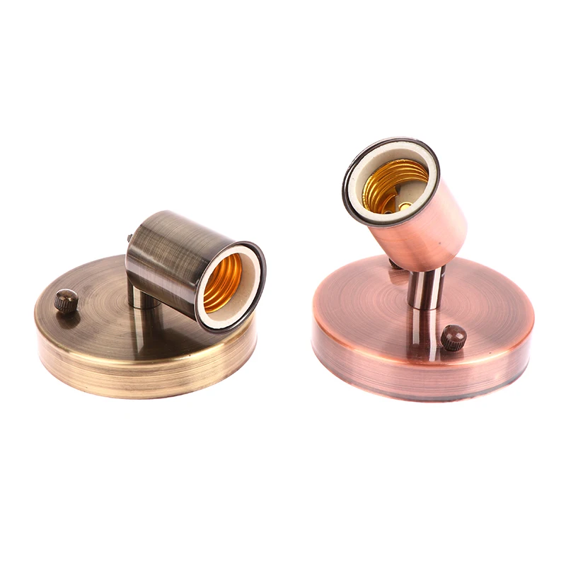6Colors E27 Universal Lamp Holder High Temperature Resistant Ceramic Screw Lamp Head 180 Degrees Steering Lamp Socket Holder