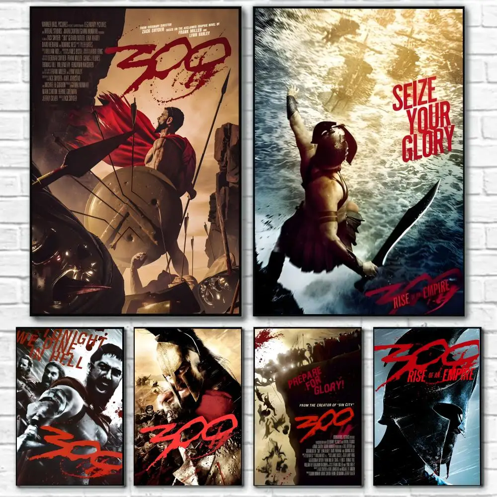 Epic Historical Movie 3-300 Rise Of An Empire Poster Self-adhesive Painting With Prints Home Bedroom Living Room Decoration