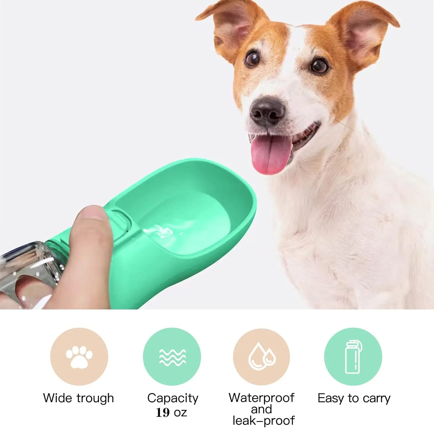 Botella de agua portátil para perros y gatos, cuencos a prueba de fugas para caminar al aire libre, suministros para cachorros y mascotas