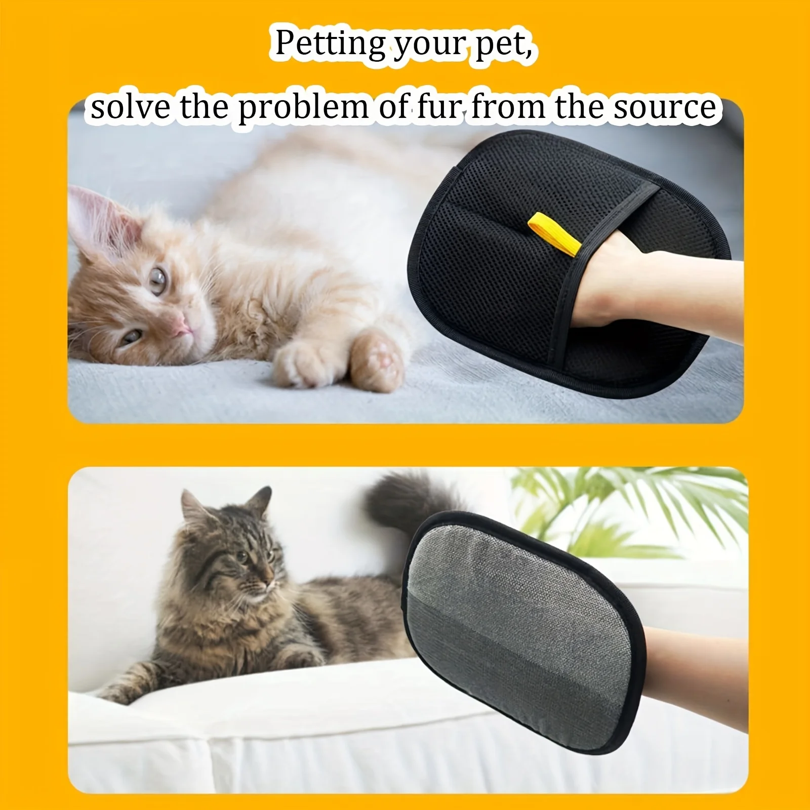 2025 Haustierpflegehandschuh doppelseitiger Fellentfernungshandschuh für Katzen und Hunde ideal für Baden Reinigung von Teppichen Sofas tragbar waschbar praktisches Zubehör für Haustiere effektives Werkzeug für Fellpfl – Detail 21