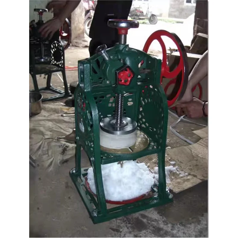 Manual Snow Ice Shaver Machine Hand Crack Ice Crusher,Heavy Duty Iron Shaved Ice Machine