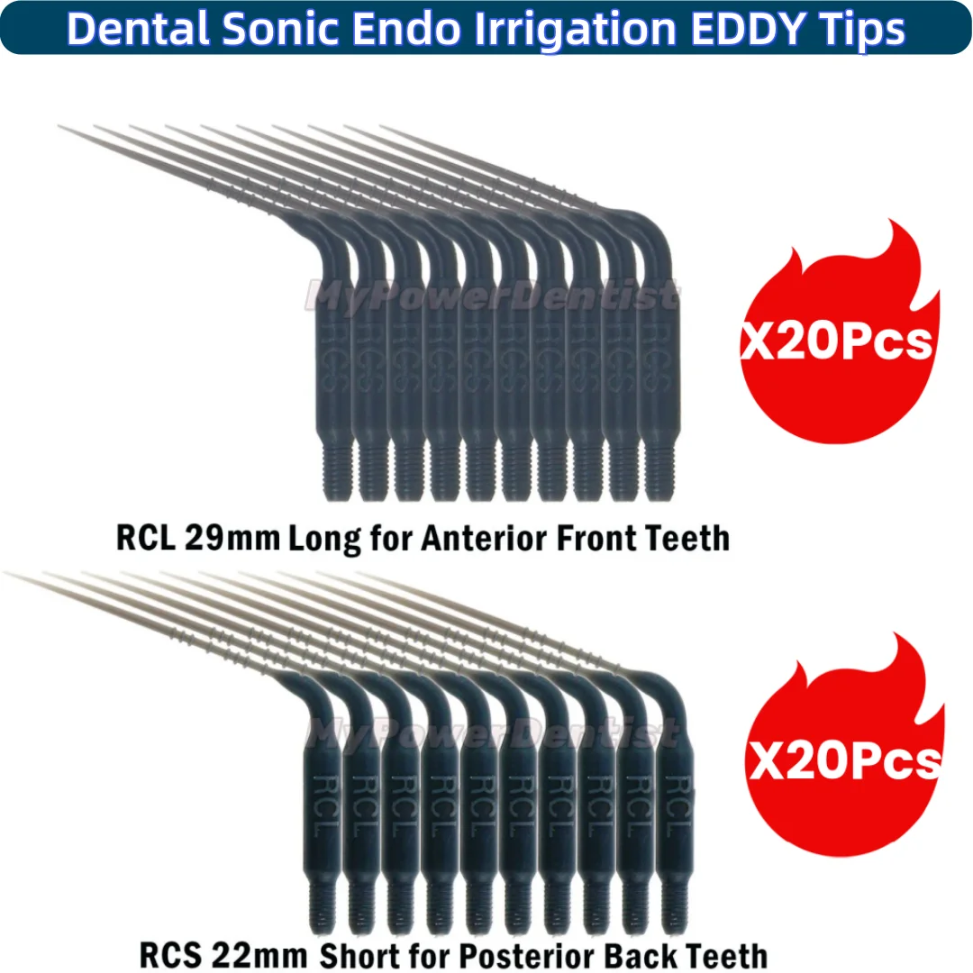 

20Pcs Dental Sonic Endo Irrigation EDDY Tips Short Long For VDW KaVo Air Scaler Handpiece