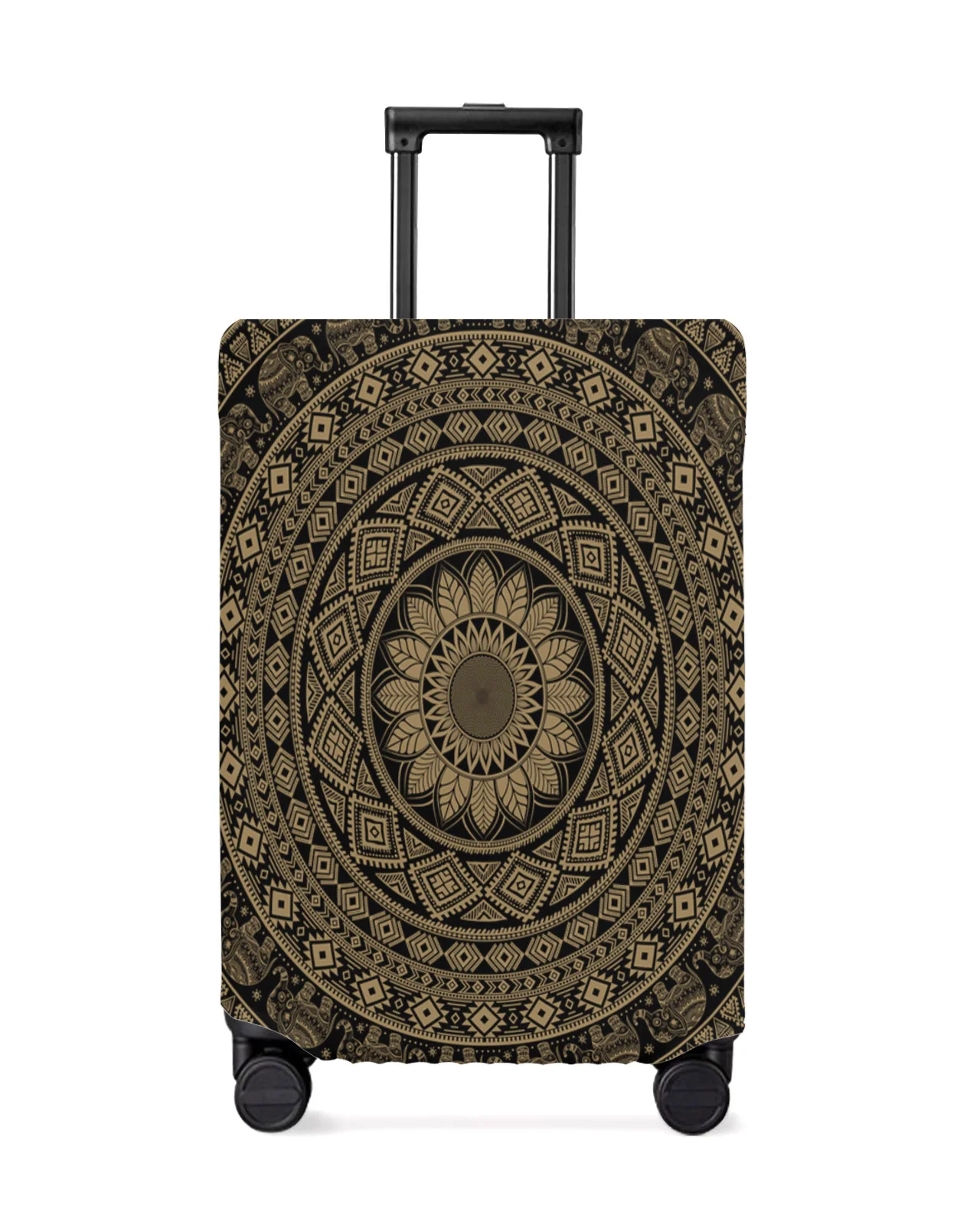 Bohemian Brown Mandala Travel Luggage Protective Cover for Travel Accessories Suitcase Elastic Dust Case Protect Sleeve