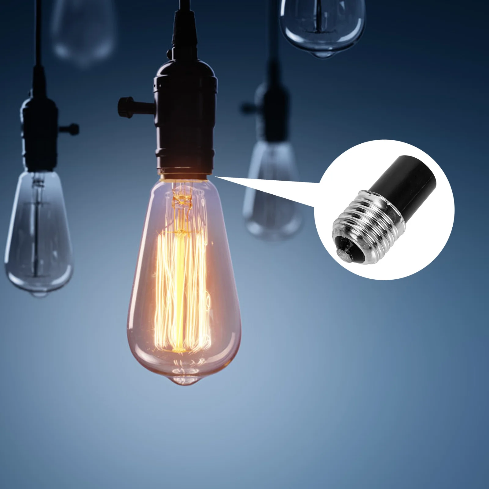 

6 шт. переходник для лампы E27 на E12, адаптер для цоколя, никелированное железо, Pbt, надежное основание лампы для конференции в прихожей