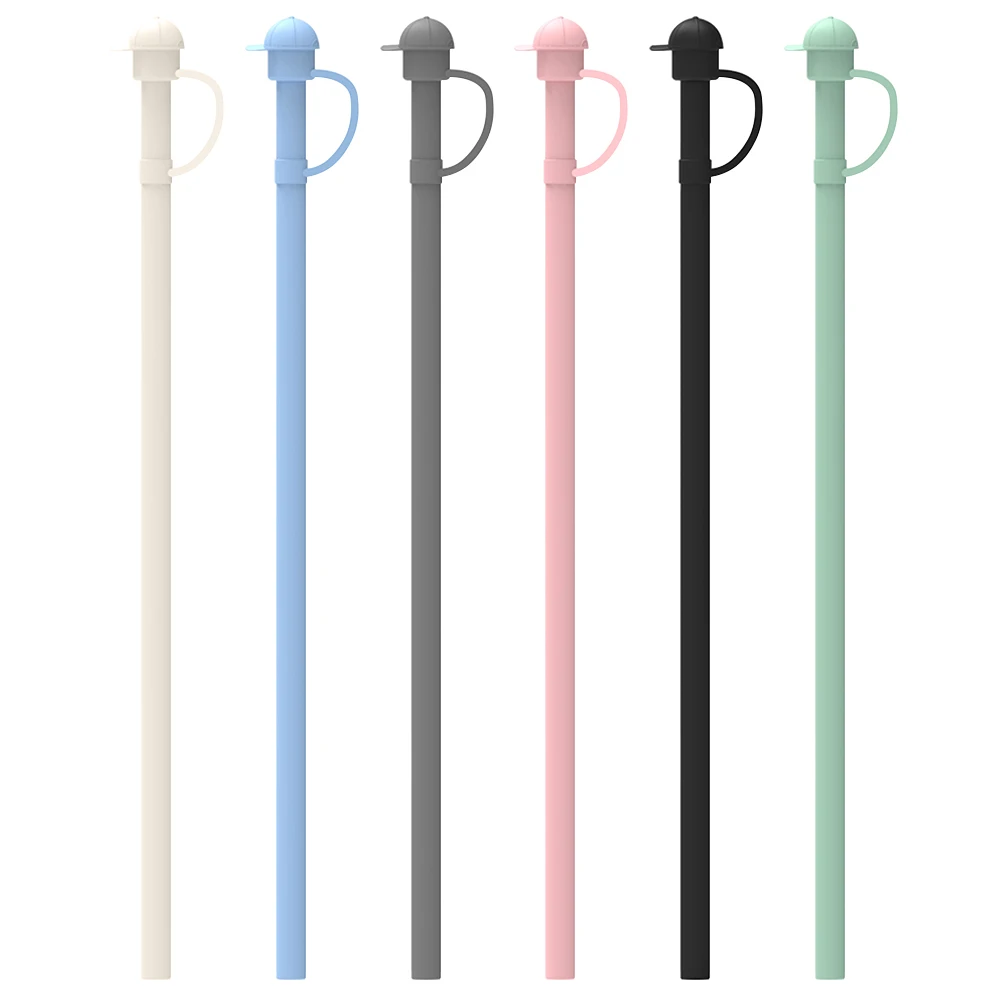 

Baseball Cap Cover Straw Reusable Baseball Cap Topper Straw 10mm Replacement Long Silicone Straw for Stanley 20/30/40oz Cup