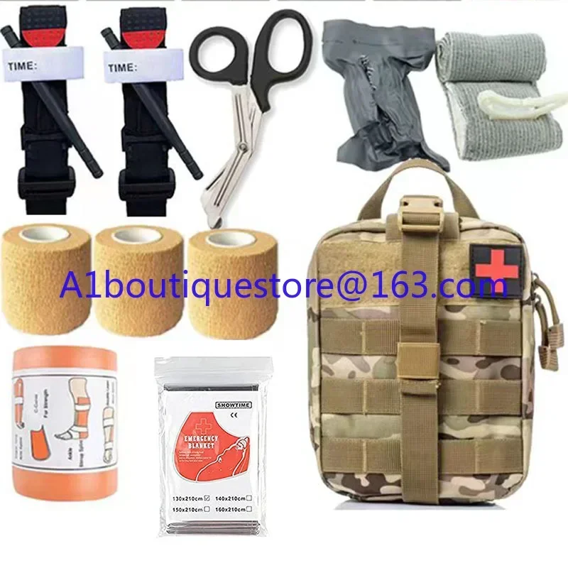 Outdoor survival tool set, wilderness camping survival emergency kit