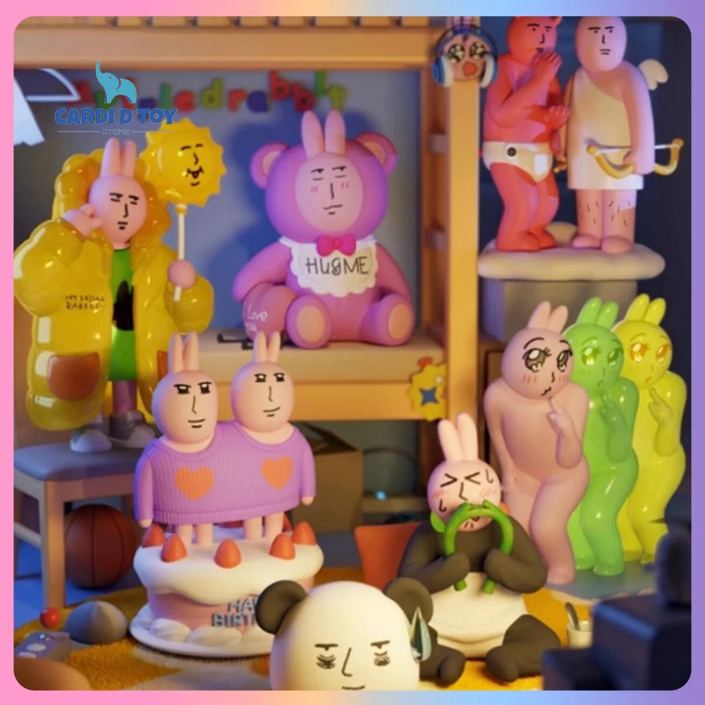 

New Original Plzdot My Friend Rabbit Second-Generation Abstract Rabbit Pink Rabbit: Beautiful Mood Blind Box Mystery Box Toy