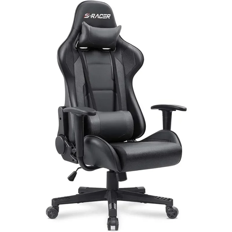 

Gaming Chair, Office High Back Computer Chair Leather Desk Racing Executive Ergonomic Adjustable Swivel Task Chair