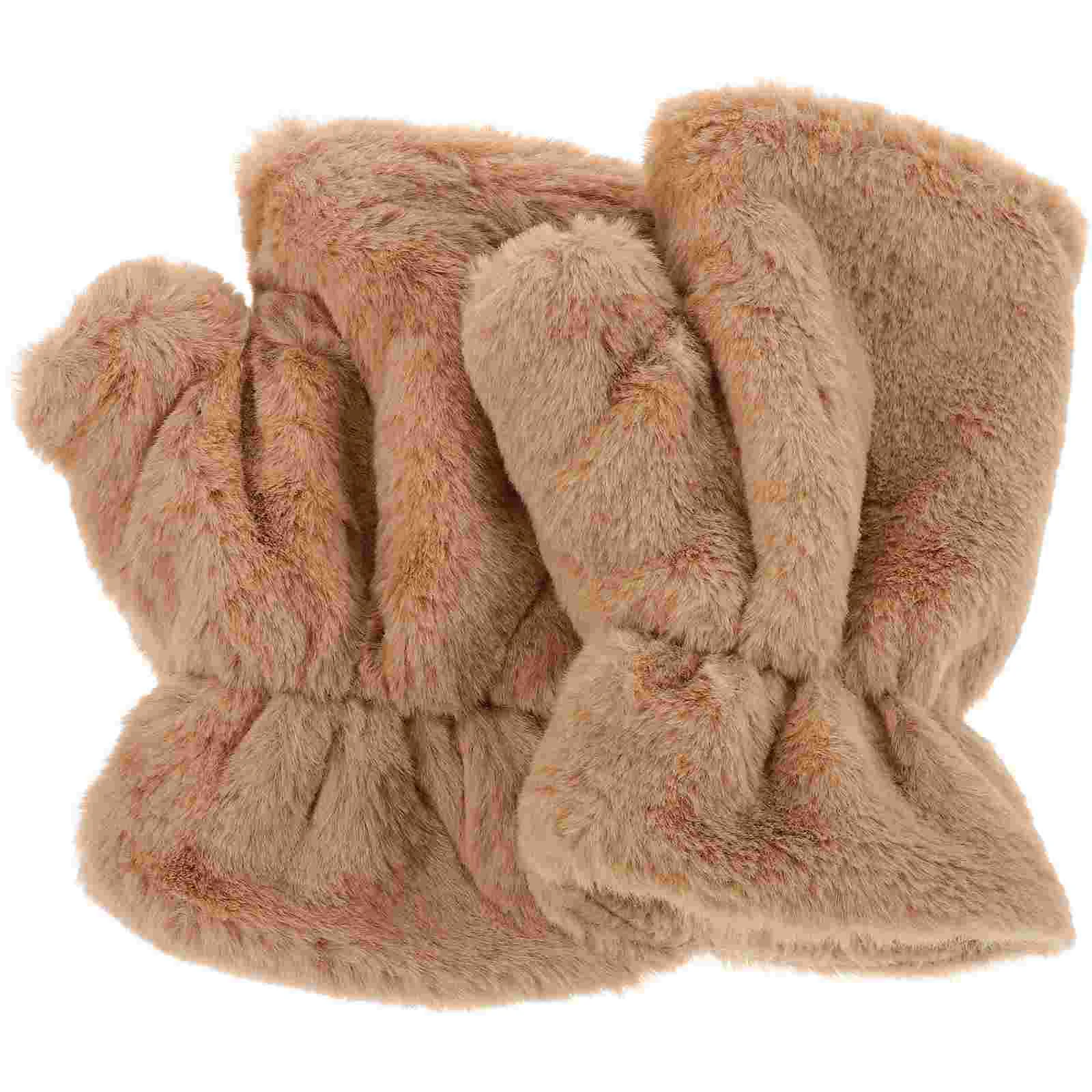 

Men's Gloves Winter Cotton for Women Cold Weather Autumn and Warm Thermal Mittens Brown Women's