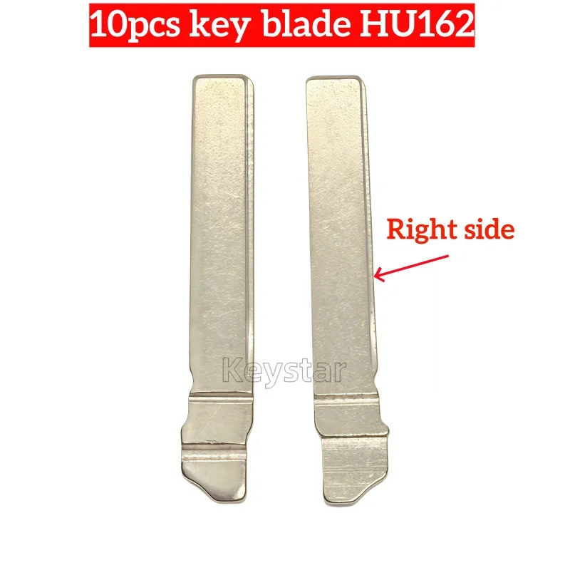 

keystar 10pcs HU162 Original Car Remote Key Blank MQB48 Flip Key Blade Right Side Blade for Golf Jetta Seat Skoda MQB49 Key