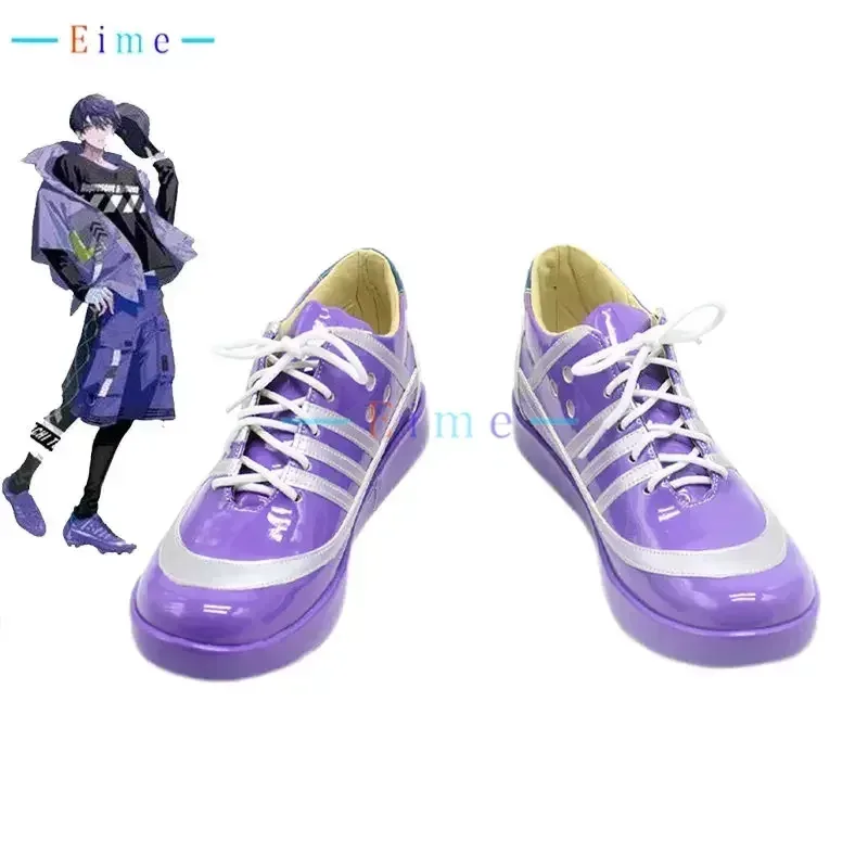 

XT8Kenmochi Toya Youtuber Vtuber Cosplay Boots Halloween Carnival Prop PU Leather Shoes Custom Made@XT6！
