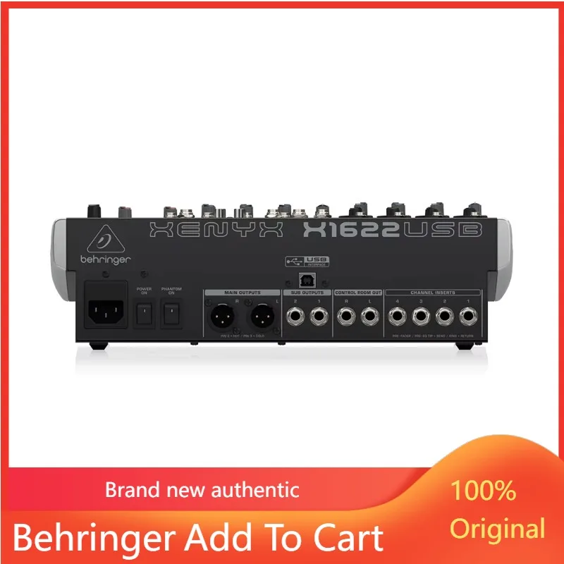 

Behringer Xenyx X1622USB 16-Channel Analog Audio Mixer with Onboard USB Sound Card Music Equipment ,Perfect for Music Production