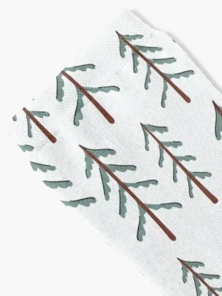 Fir tree doodle wood Socks new in's moving stockings Women Socks Men's