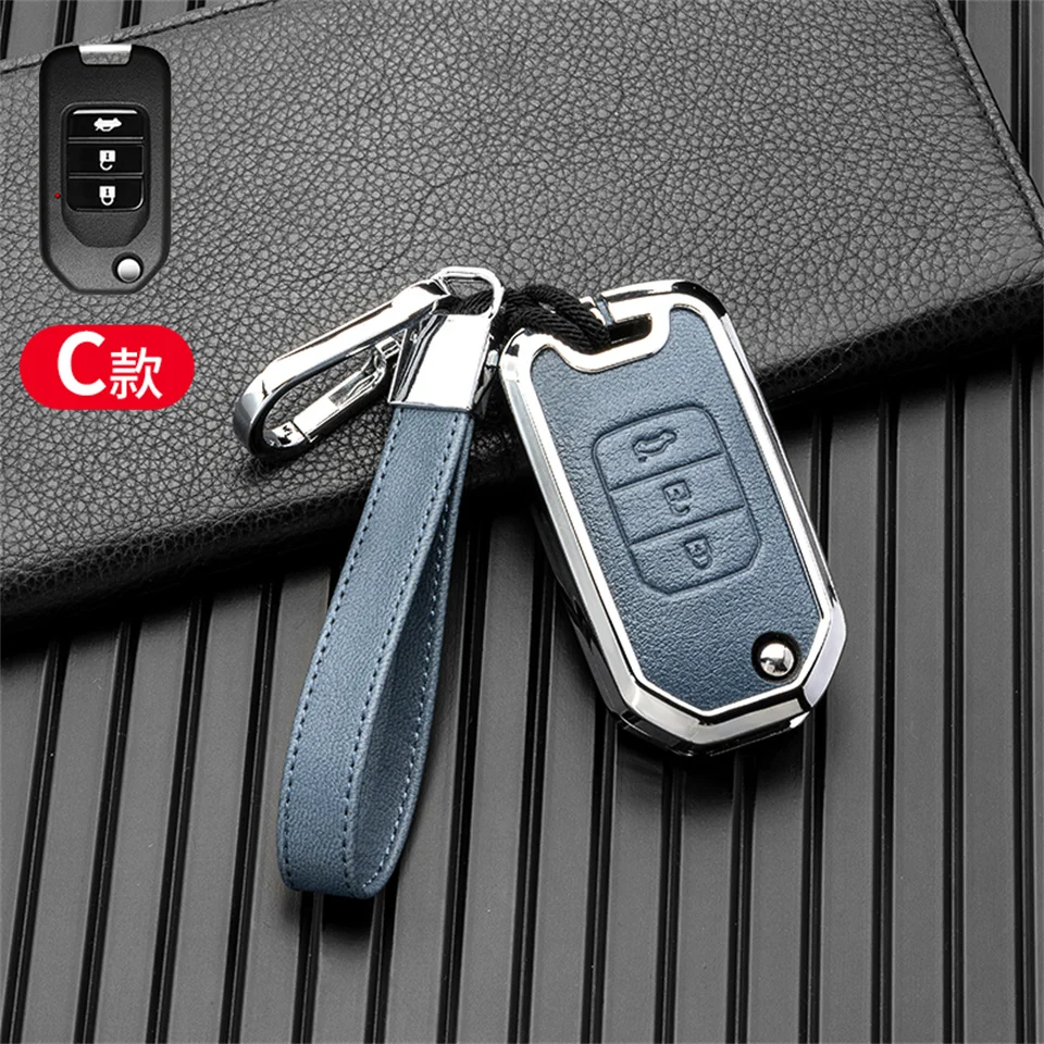 Car Key Fob Pocket Cover Case For Honda Civic CR-V HR-V Accord Jade Crider Odyssey 2015- 2018 Remote Protector Accessories