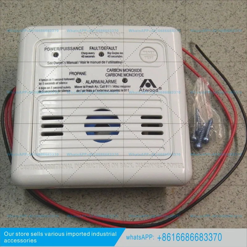 Carbon monoxide monitoring visor for RV