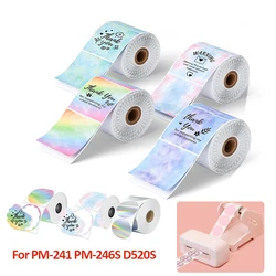 500pcs Thermal Label Paper Round Sticker Waterproof Label for Gift Kids Stickers Logo Thanks Card PM-241 PM-246S D520S