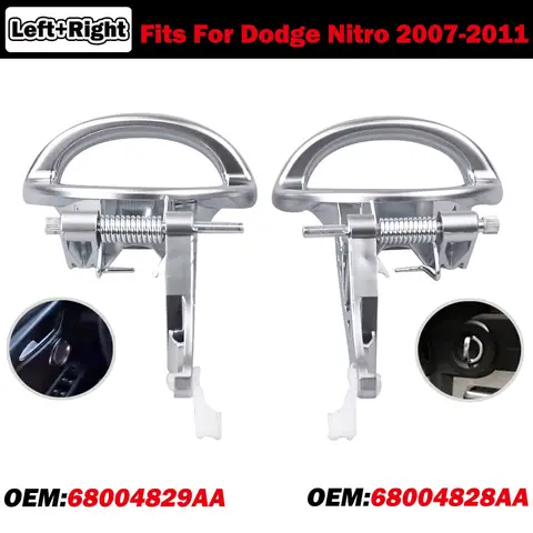 Dodge Nitro 2007 2008 2009 2010 2011 자동차 인테리어 도어 핸들 68004829 AA 68004828 AA 내부 도어 핸들 새틴 크롬