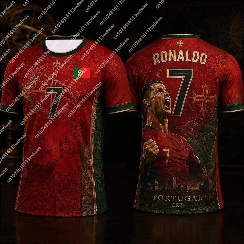 2026 Portugal Fußball-Trikot Herren Schnelltrocknendes Ronaldo 7 Fußballshirt Outdoor-Trainingsanzug Spezialausgabe Kinder-T-Shirt