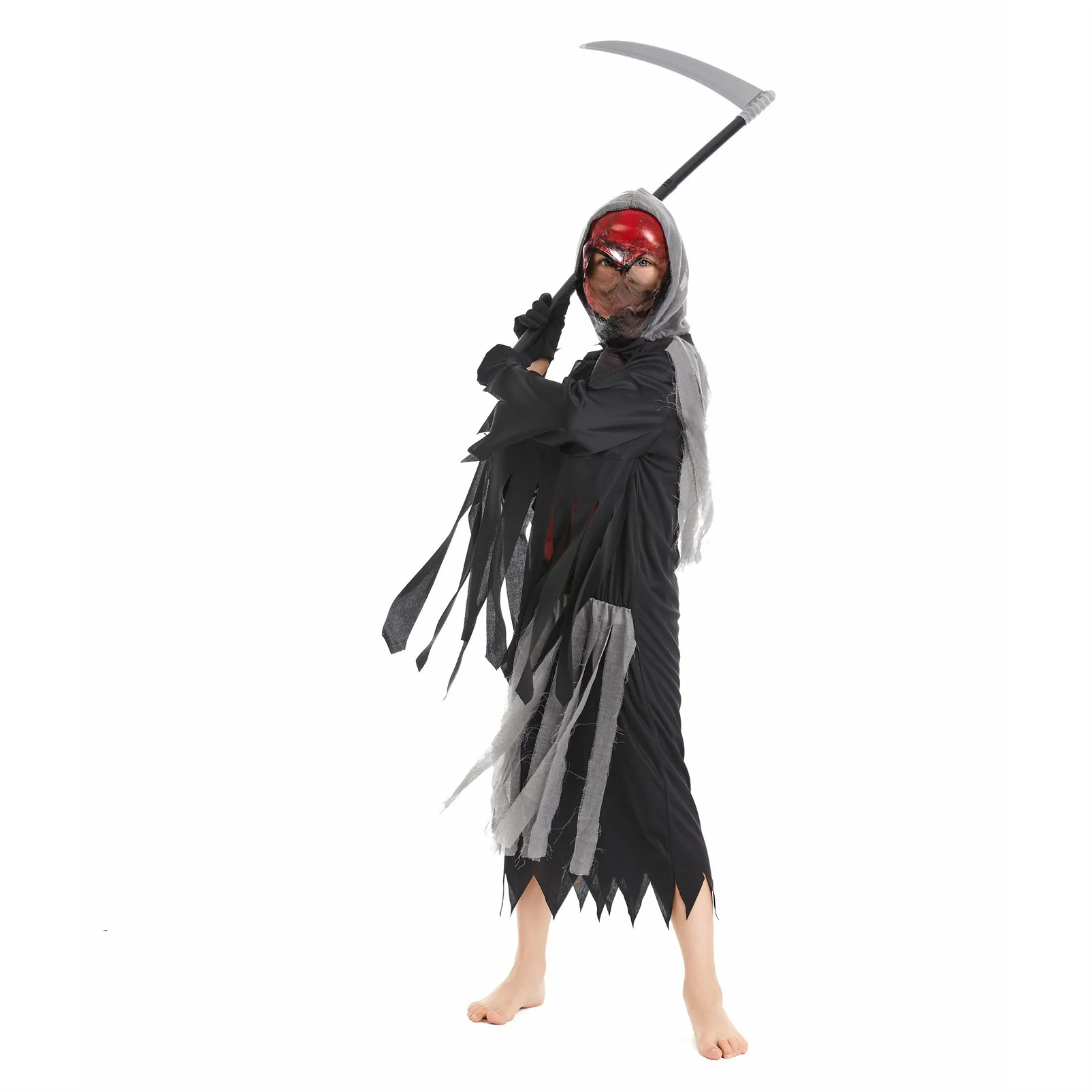 loween Costume da diavolo Spaventoso diavolo rosso Prop Outfit Abbigliamento da prestazione Fibra di poliestere 00% Costume di scena
