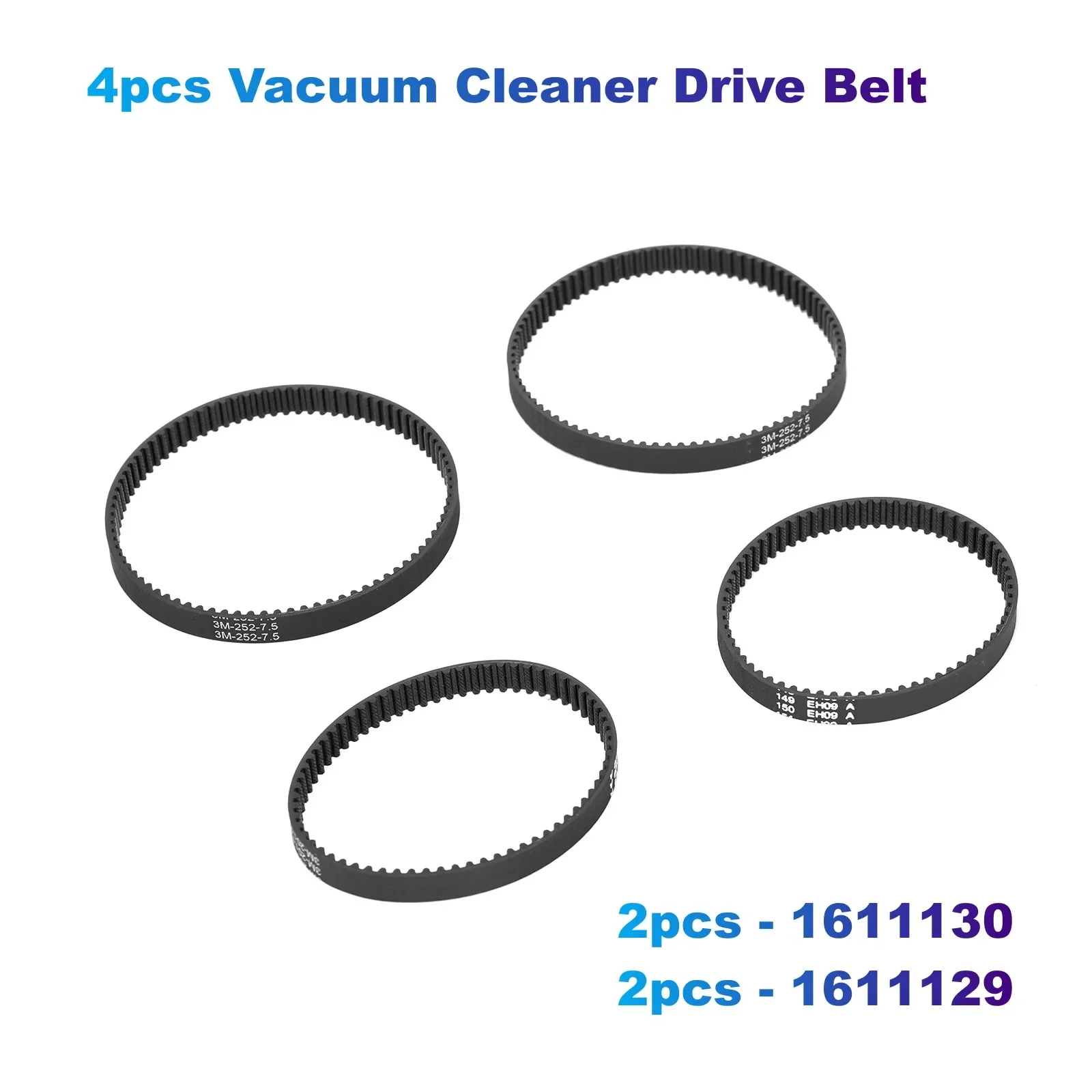 

4Pcs Vacuum Cleaner Drive Belt 1611130&1611129 Compatible with Bissell ProHeat 2X Revolution Pet Pro Plus 1986,1964,19862,19863