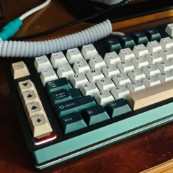 163 Keys British Racing Green Double Shot ABS Keycaps Cherry Profile Keyboard Keycaps for MX Switches Mechanical Gaming Keyboard