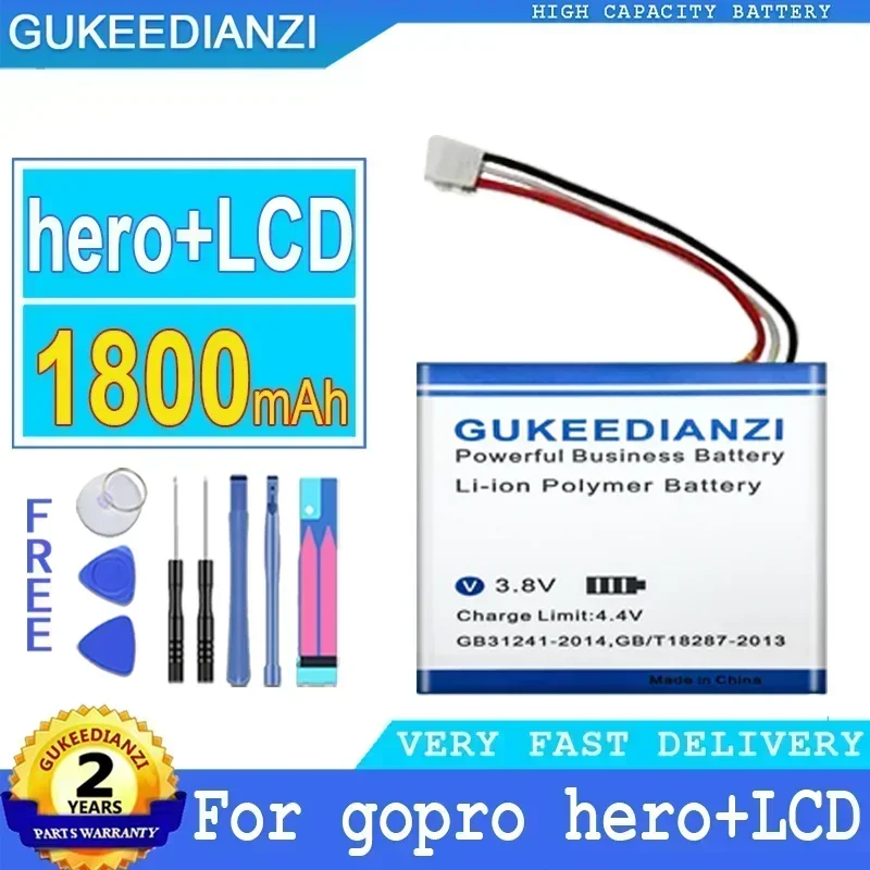 

1800mAh CHOHB-101 High Capacity Mobile Phone Replacement Battery For gopro hero + LCD action camera + Tools