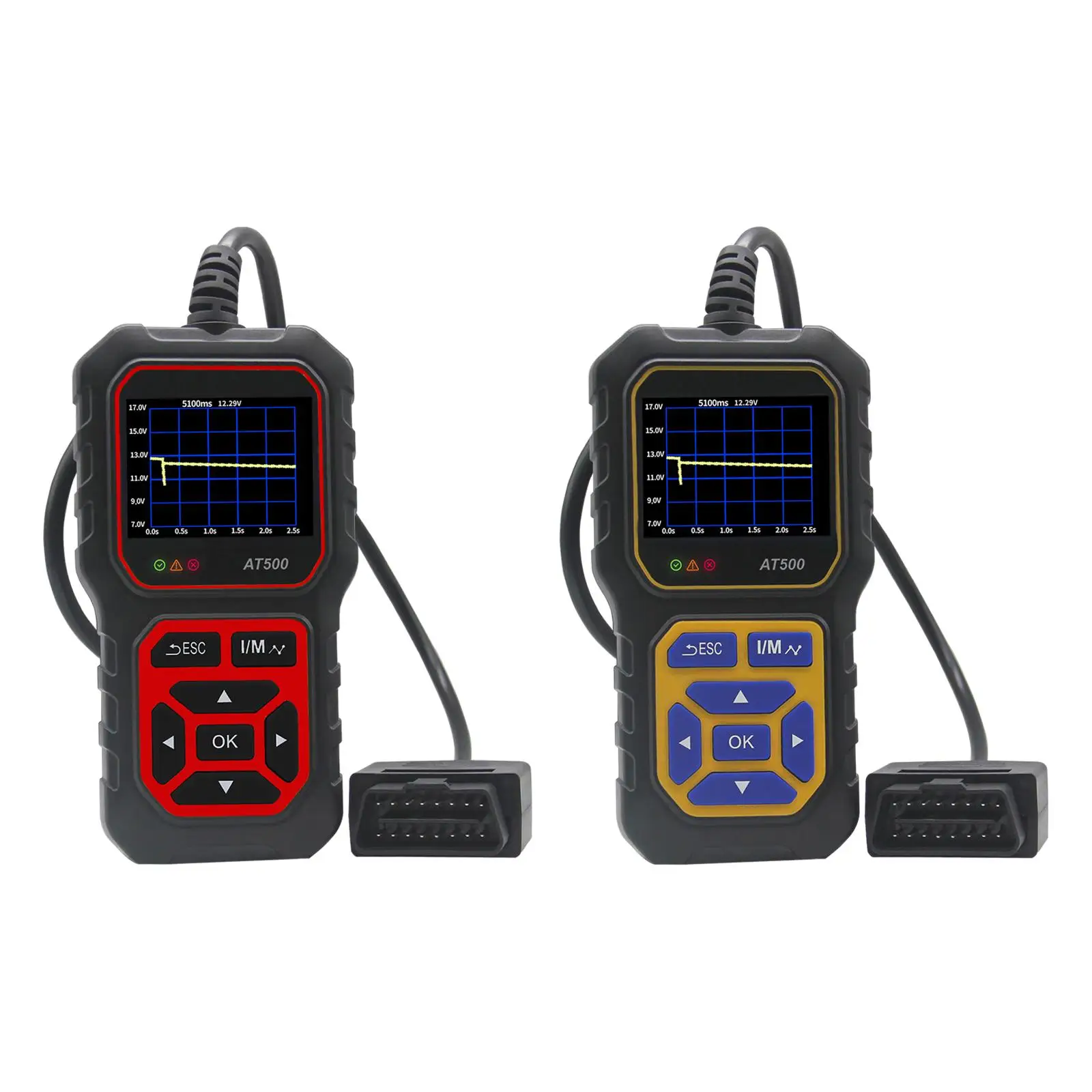 

OBD2 Scanner Voltage Test Check Engine Light at500 Screen Display scan Tool Auto Diagnostic Tool Car Code Reader OBD Scanner