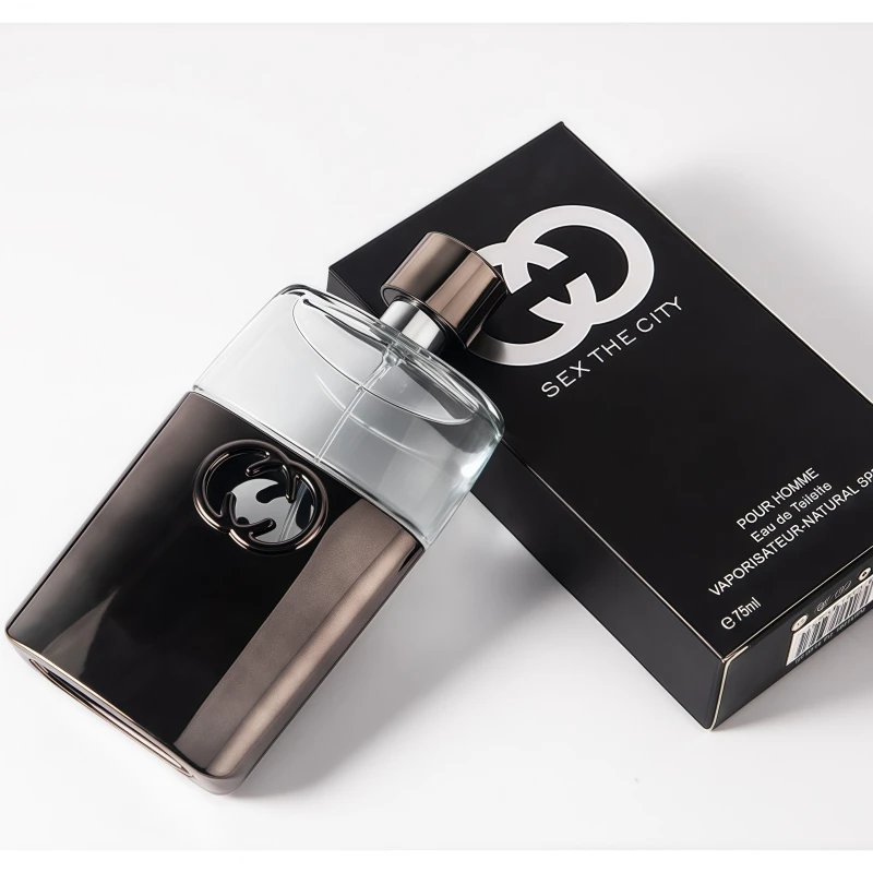 Profumo di marca da 75 ml Black Sin Love Colonia da uomo in legno di sandalo fresco Eau de Toilette