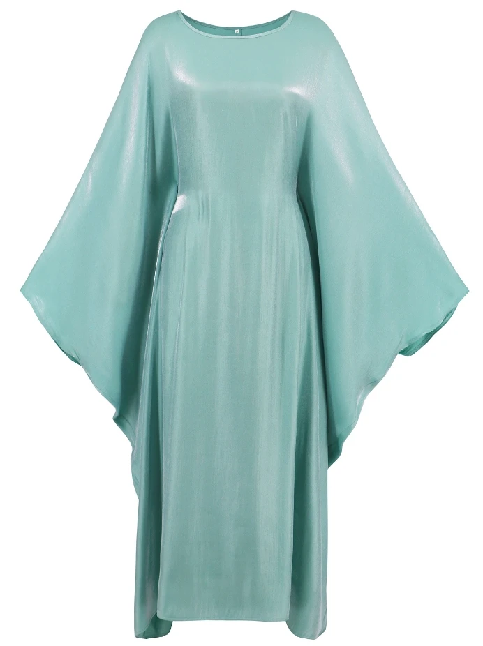 Vestido de manga de murciélago para mujer, bata suelta, elegante, temperamento, ropa femenina para viajes diarios, nueva moda, vestidos largos casuales para mujer