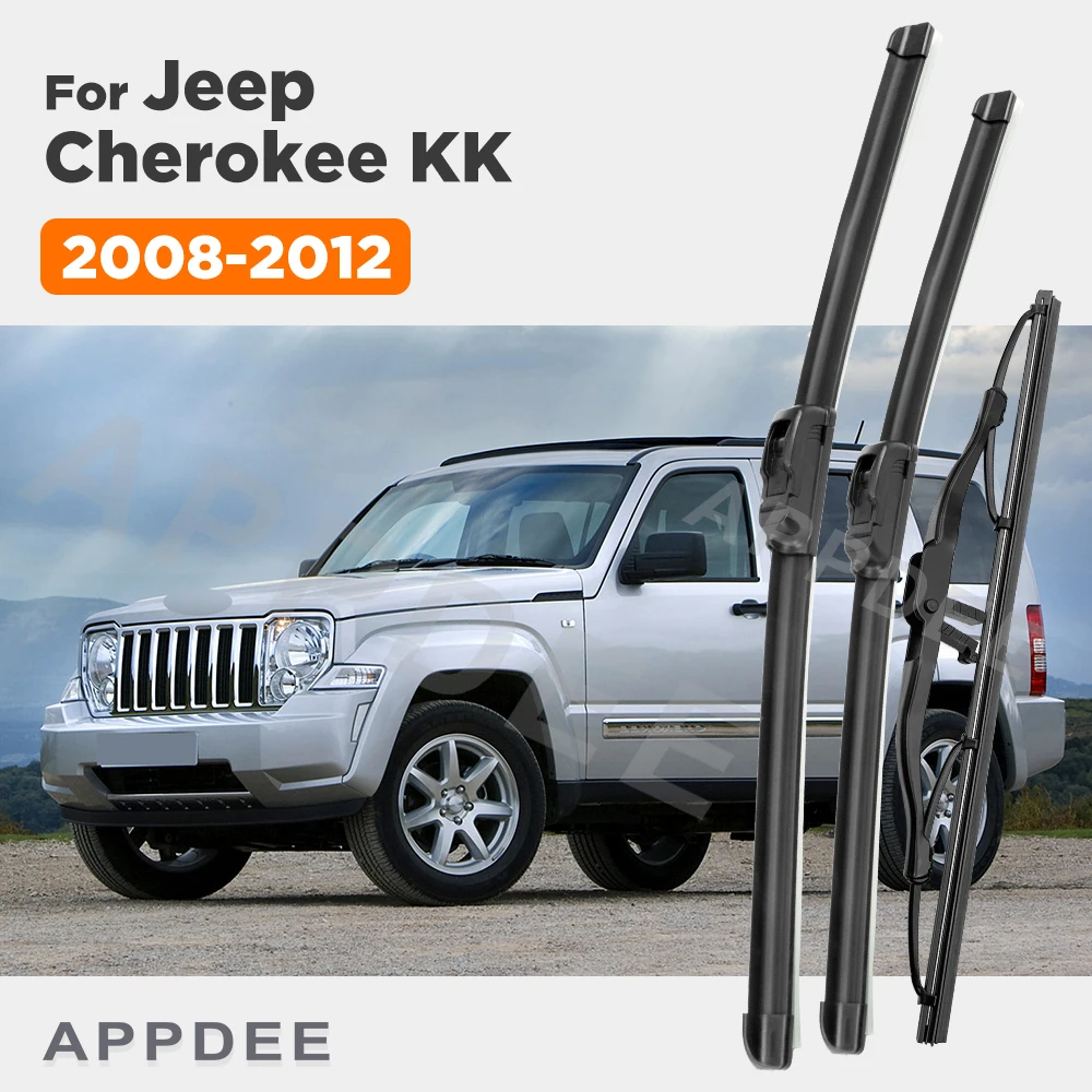 

APPDEE Wiper For Jeep Cherokee KK 2008-2012 2009 2010 2011 Wiper Front & Rear Wiper Blades Windscreen Brushes 19"+19"+11"