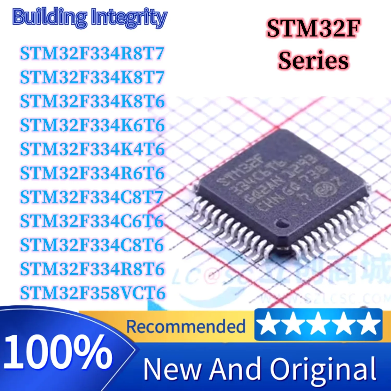 STM32F334C6T6 STM32F334C8T6 STM32F334C8T7 STM32F334K4T6 STM32F 334K6T6 334K8T6 334K8T7 334R6T6 334R8T6 334R8T7 STM32F358VCT6 MCU