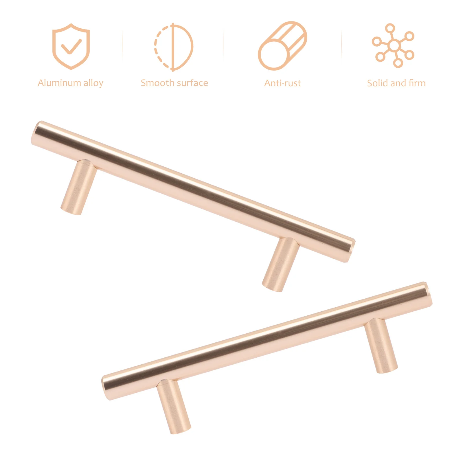 

2 шт. современные ручки для шкафа, из алюминиевого сплава, круглые, для кухонных шкафов, гардеробов, прочные, гладкие