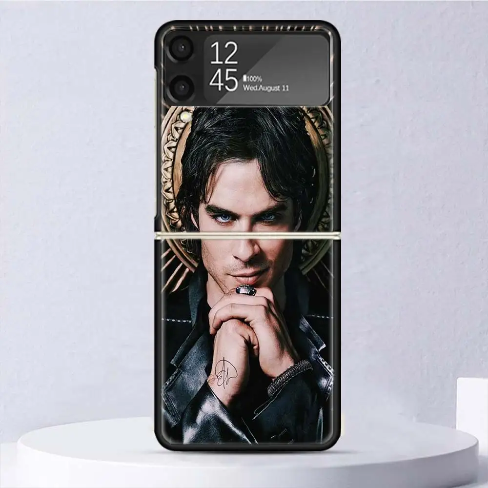 The Vampire Diaries Salvatore Shockproof Hard Case For Samsung Galaxy Z Flip 6 5 4 3 5G Phone Cover Z Flip3 Flip4 Flip5 Flip6 Bl